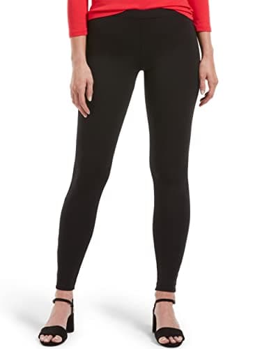 HUE womens Ponte leggings pants, Black, X-Small US