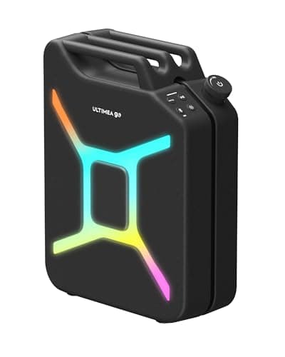 ULTIMEA Go Portable Party Speaker, 300W Wireless PartyBox with Deep Bass Boost, RGB, TWS Stereo, Auracast Mode, Mic/Guitar Input, APP Control, Powerful Bluetooth Speaker for Party and Outdoor (Black)