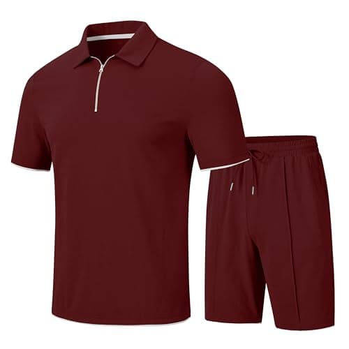 MoFiz Mens Sweatsuits Two Pieces Outfit Set Shorts Jogging Causal Sets L