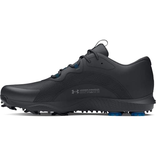 Under Armour Men's Charged Draw 2 Spikeless Cleat, (003) Black/Black/Titan Gray, 7, US