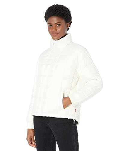 Levi's Women's Box Quilted Puffer Jacket, Cream, X-Large