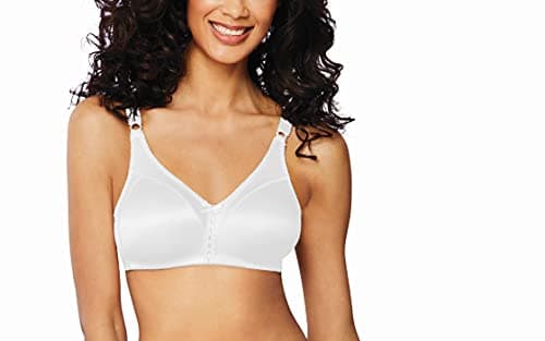 Bali Women's Double Support Wire-Free Bra, White, 36D