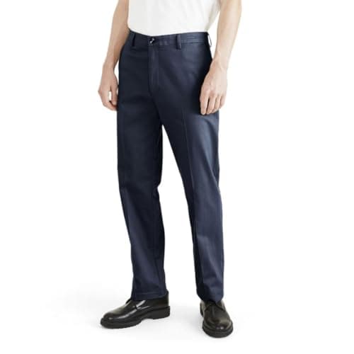 Dockers® Men's Classic Fit Signature Iron Free Khaki with Stain Defender Pants (Regular and Big & Tall), Navy Blazer, 38W x 34L