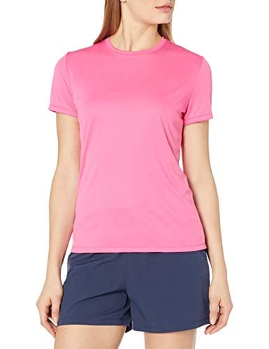 Hanes Sport Women's Short Sleeve Cool DRI Performance Tee, Wow Pink, 3X-Large