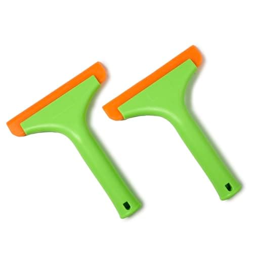 Green Portable Mirror Squeegee & Household Cleaning Gadget - Small Silicone Window Squeegee, Flexible Silicone Blade for Car Windshield, Mirrors, and Home Glass Surfaces