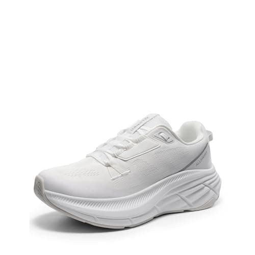 ALLSWIFIT Women's Walking Shoes Cushion Running Tennis Non-Slip Comfortable Workout Gym Athletic Breathable Fashion Sneakers ActiveLite,Size 9.5,White,AWUMRS2507
