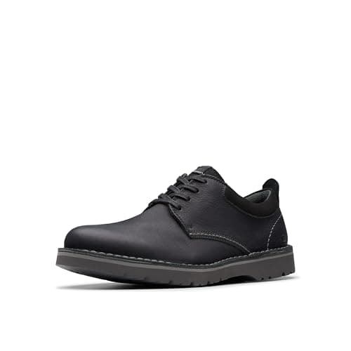 Clarks Collection Men's Eastridge Low Oxford, Black Leather, 9 Medium US