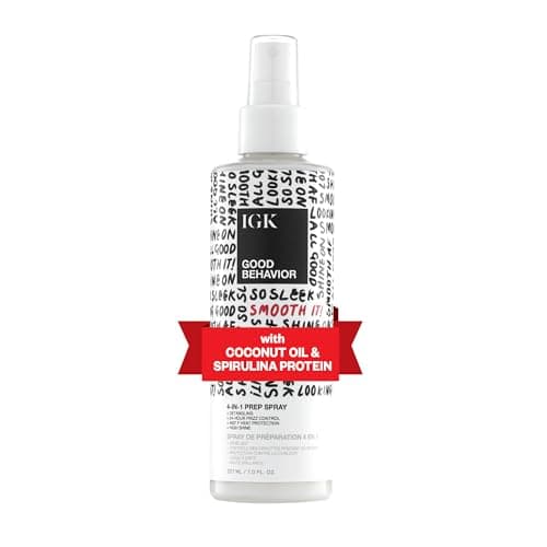 IGK Good Behavior 4-in-1 Prep Spray, Heat Protectant, Leave-In Detangler