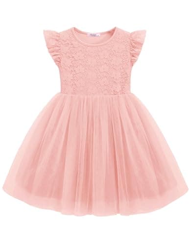 Arshiner Toddler Girls Lace Dresses Sleeve Little Girl Outfit Pink 3t