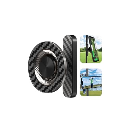 MBYLOEBA Magnetic Golf Cart Phone Holder - Valentines Day Gifts for Him Husband Boyfriend, N52 Super Strong Magnet Golf Cart Accessories for EZGO Club Car Yamaha, Fits MagSafe iPhone 17 16 (Iron Gray)