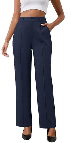 AVAMO Stretchy Work Pants High Waisted Slacks for Women Dress Pants Business Casual Pants Office Trousers with Pockets