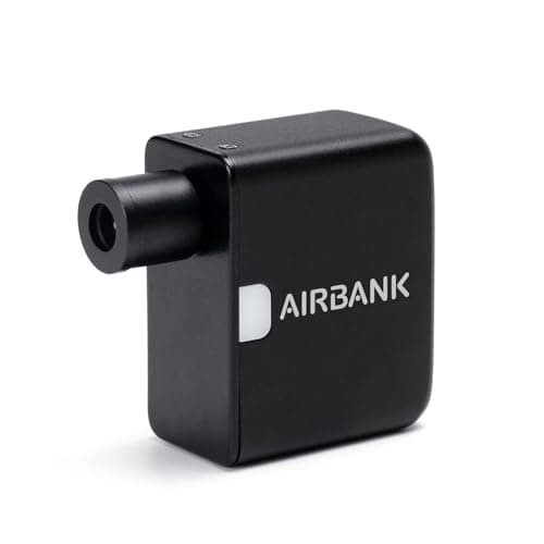 AIRBANK Portable Bike Pump Pocket, 100PSI Mini Electric Bicycle Pump, Type-C Rechargeable Battery, Tiny Air Pump Bicycle Inflator for Schrader & Presta Valve, Bike Accessories