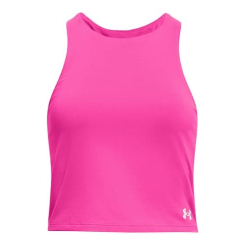 Under Armour Girls Motion Crop Tank Top, (652) Rebel Pink / / Pink, Small