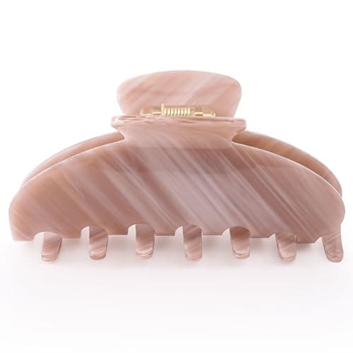 Big Hair Claw Clips for Thick Hair, Tortoise Shell Nonslip Large Hair Clips, Celluloid Butterfly Jaw Clips, Strong Hold for Women