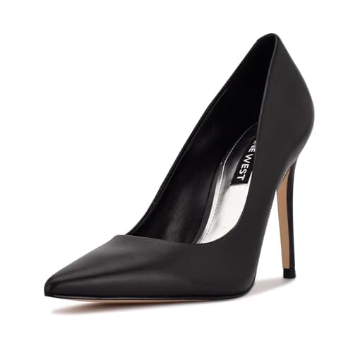 Nine West Women's Fresh Pump, Black Leather, 7