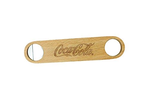 Tablecraft Coca-Cola Wood & Metal Flat Bottle Opener, Metallic (CC394)