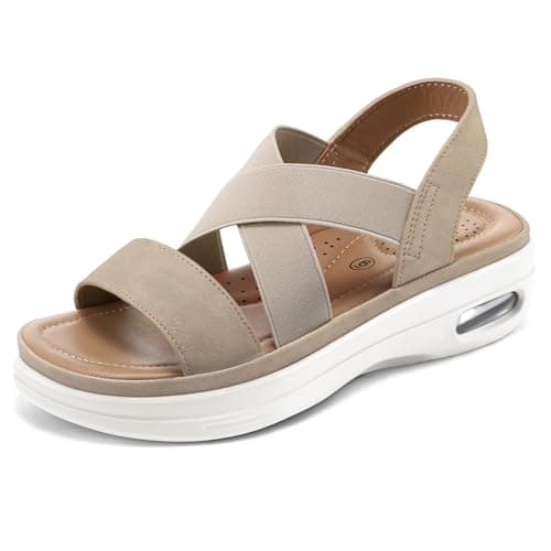 mysoft Women's Comfortable Walking Sandals Air Cushion Platform Shoes