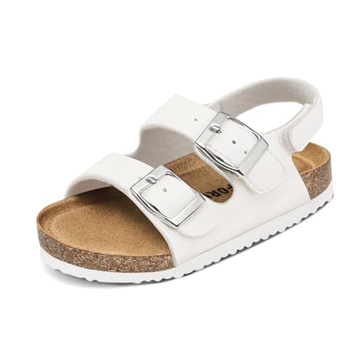 K KomForme Toddler Boy Girl Sandals, White, Size 10 Toddler