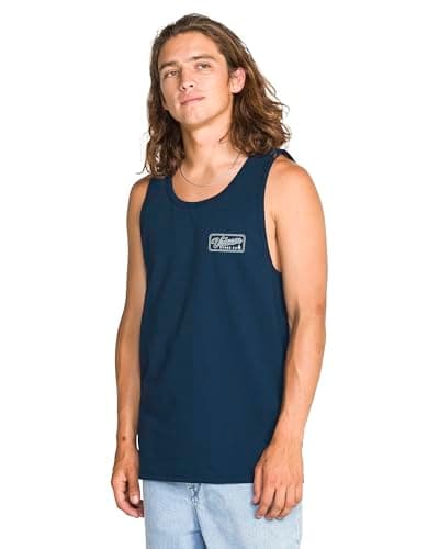 Volcom Men’s Sleeveless Graphic Tank Top – Lightweight Cotton Muscle Shirt Logo Print, Dust Wreck, Medium