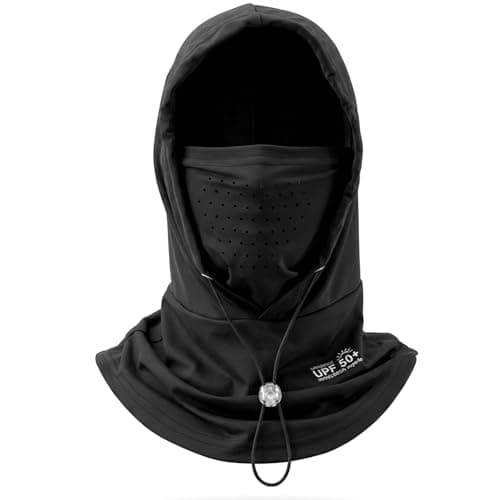 Summer Balaclava Face Mask, Adjustable Drawstring Sun Hood, Full Head Mask