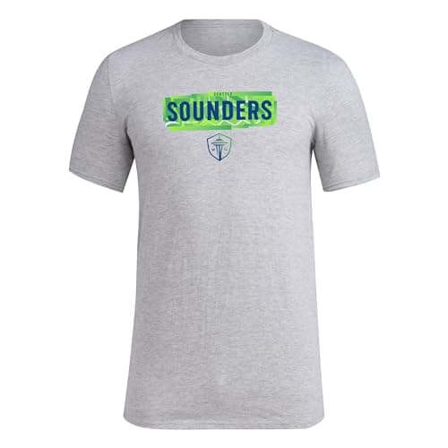 Adidas Men's Seattle Sounders MLS Short Sleeve T-Shirt, Grey Seattle Sounders, XX-Large