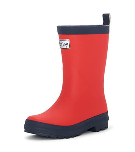 Hatley Unisex Kids Rain Boots, Red, 1 Big Kid
