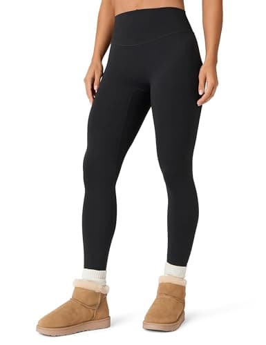 Unthewe Womens Naked Feel Leggings with Fleece 25", Black, M