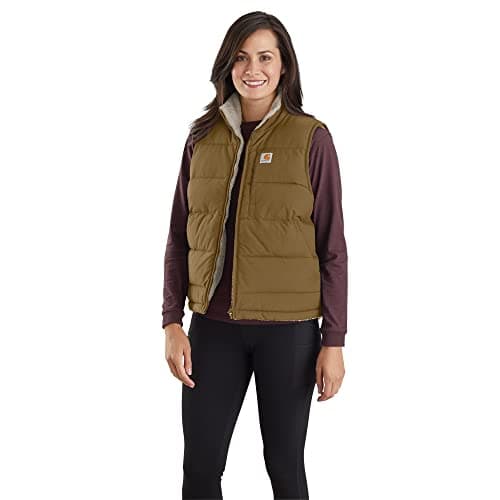 Carhartt Women's Relaxed Fit Midweight Utility Vest, Oak Brown, REG-M