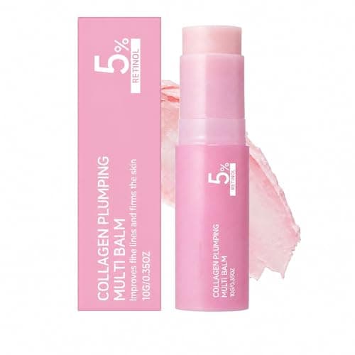 MiloLabCo PDRN Pink Collagen Volume Multi Balm Stick | Volufiline, PDRN, NAD, Collagen | Face & Body Balm for Under-Eyes, Neck, Forehead, Smile Lines, Lips | Plumping, Radiance, Line Care | K-Beauty