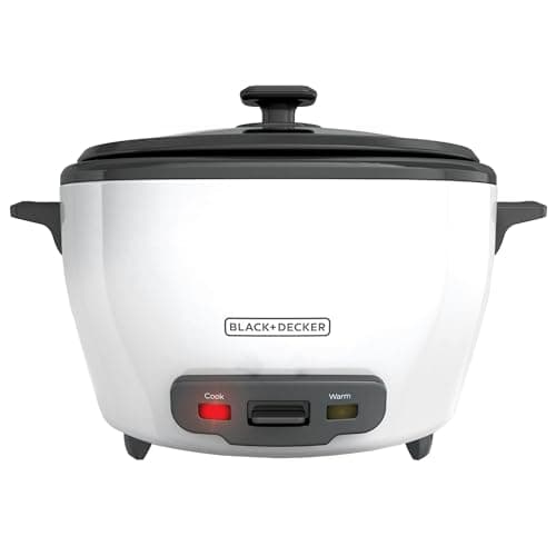 BLACK+DECKER 6-Cup Rice Cooker with Steaming Basket