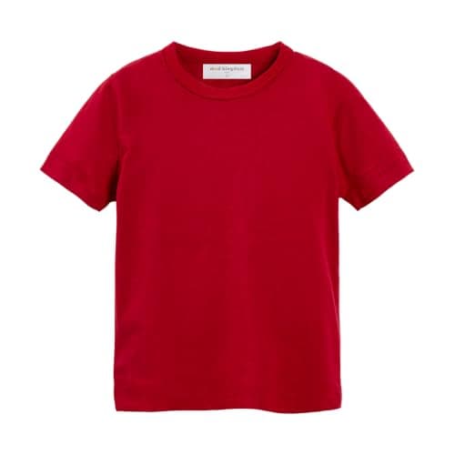 Mud Kingdom Little Boys T-Shirt Short Sleeve Summer Holiday Plain Burgundy 5T Soft