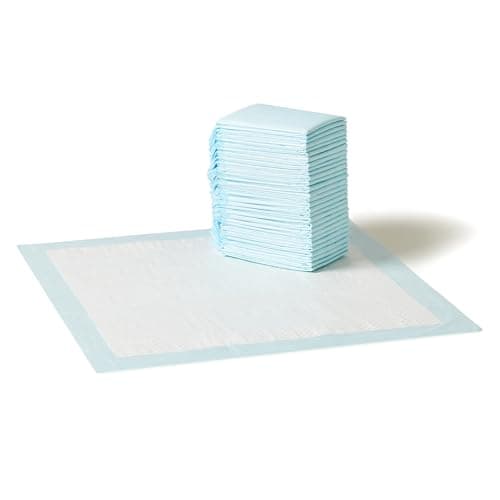 Amazon Basics Disposable Dog Training Pads with 5-Layer Leak-Proof Design, Quick-Dry Surface, Regular, 22 x 22 Inches, 30-Pack