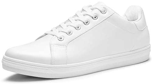 Jousen Mens Sneakers White Mens Casual Shoes Soft Breathable Fashion Sneakers for Mens(AMY5210B White 10.5)