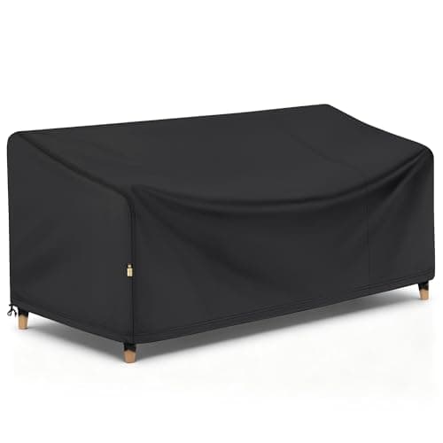 Arcedo Outdoor Sofa Cover Waterproof, 3-seater, 85"W x 37"D x 35"H, Black