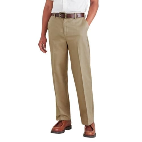 Dockers® Men's Signature Khaki Relaxed Fit Iron Free with Stain Defender®, New British Khaki, 44W x 32L