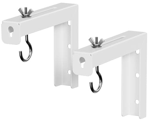 PUTORSEN Universal Projector Screen Ceiling Mount L-Brackets, 6-inch White