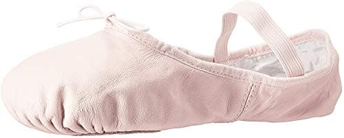 Bloch Dansoft Ballet Slippers for Women – Full Sole Leather Ballet Shoes with Pre-Sewn Elastic & Soft Cotton Lining – Durable, Comfortable Slip-On Dancewear, Theatrical Pink 6 A US