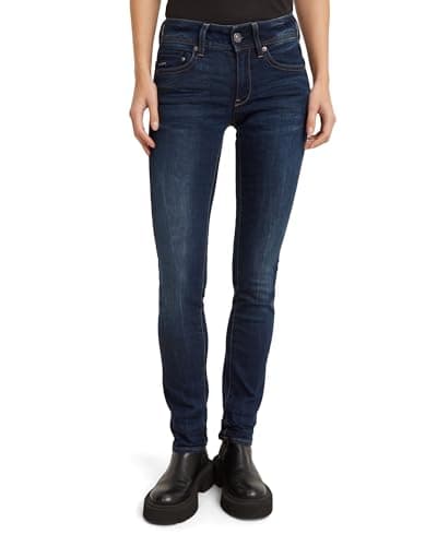 G-STAR RAW Midge Saddle Mid Rise Straight Fit Jeans, Dark Aged, 30W x 30L