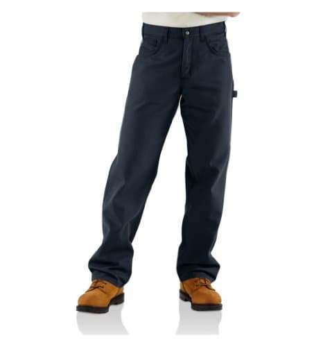Carhartt Men's FR Loose Straight Canvas Pant, Dark Navy, W34 x L36