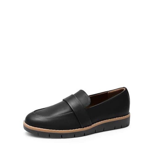 DREAM PAIRS Women's Loafers, Slip-On Business Casual Work Shoes,Size 6.5,Black-Pu,DWUMLS2506