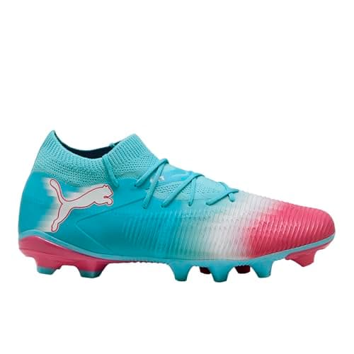 Puma Men's Future Match Firm, Artificial,Ground Soccer Cleats, Hero Blue-White-Sunset Pink AH25, 10