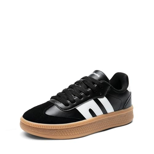 DREAM PAIRS Women's Tennis Sneakers Walking Casual Lace-Up Footwear Comfortable Fashion Sneakers Shoes,Size 11,Black,DWUMFN2546