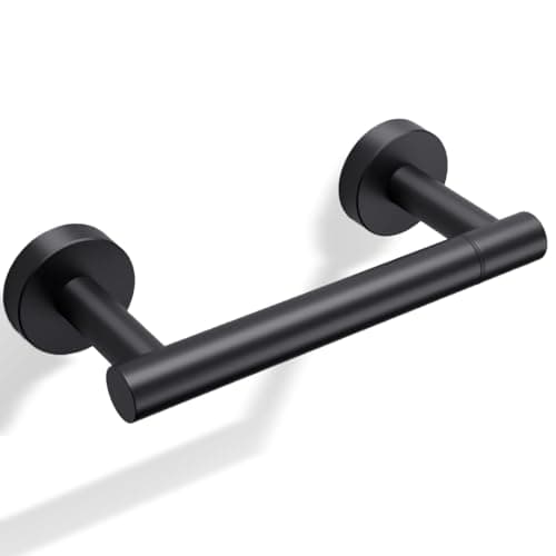 Day Moon™ Matte Black Toilet Paper Holder Wall Mount - Pivoting Modern Roll Holder for Bathroom