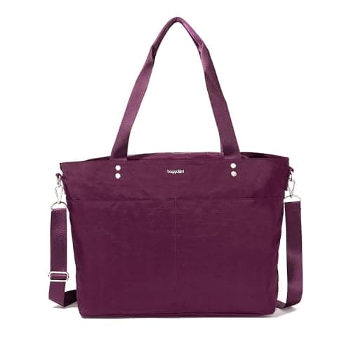 Baggallini Carryall Laptop Tote - Medium 12x19 Inch Travel Crossbody Shoulder Bag