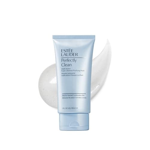 Estée Lauder Perfectly Clean Multi-Action Cream Face Wash Cleanser/Moisture Mask | Ideal for Dry Skin, 5 Ounce