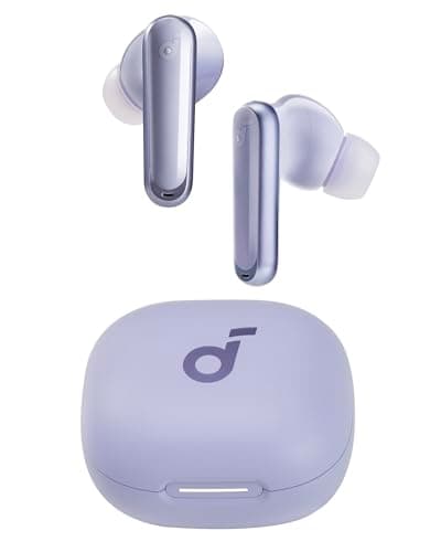 Soundcore P40i by Anker, Noise Cancelling Wireless Earbuds, Adaptive Noise Cancelling to Environments, Heavy Bass, 60H Playtime, 2-in-1 Case and Phone Stand, IPX5, Wireless Charging, Bluetooth 5.3