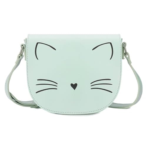 Gladdon Crossbody Bags for Teen Girls Small Fashion Preteen Purses Cat Birthday Gift for Girl Green I