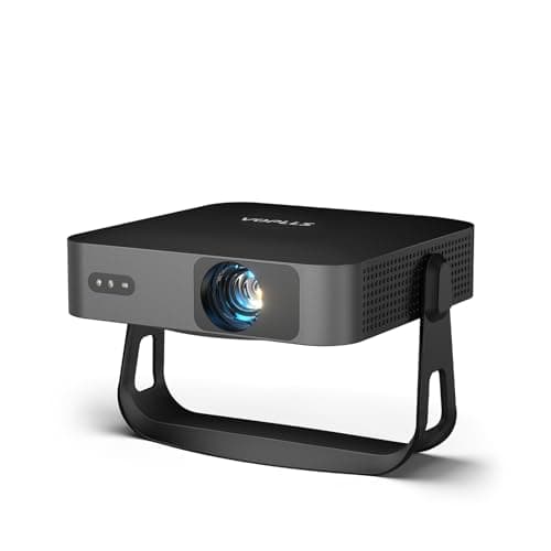 [360°Adjustable Stand & 2000 ANSI] 4K Projector with WiFi and Bluetooth, Auto Focus Keystone & 1080P Portable, Smart Outdoor Projector with Adjustable Stand for Home Bedroom (Black）