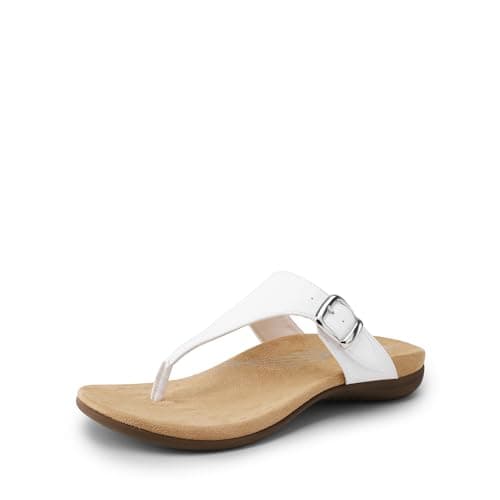 DREAM PAIRS Orthotic Thong Sandals for Women, Arch Support Flip Flops, Comfortable Lightweight Slip On Sandals for Walking, Casual Summer Everyday Wear,Size 7.5,White,SDFF2406W