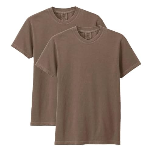 Comfort Colors Adult Heavyweight Short Sleeve Tee, Style G1717/G1745, Multipack, Espresso (2-Pack), Medium